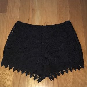 Black Lace Shorts
